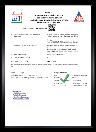 FSSAI Certificate